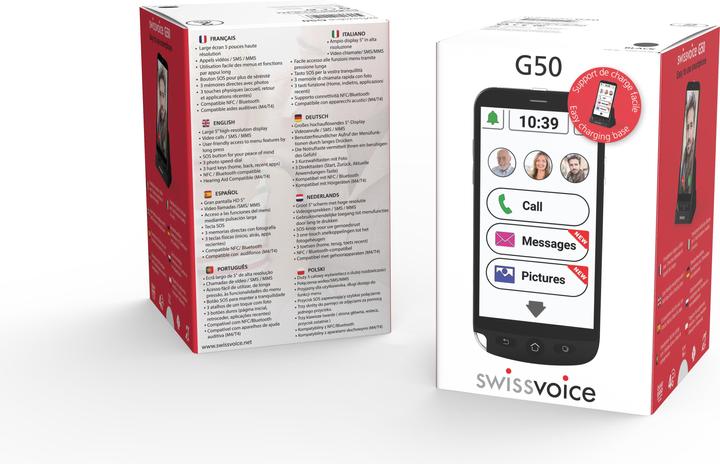 Produktbild Swissvoice G50 (16 GB, Schwarz, 5", Single SIM, 4G)