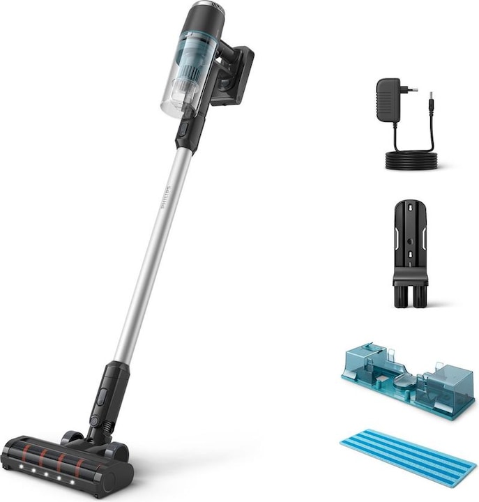 Produktbild Philips Steel Vakuumreiniger mit MOP -Funktion XC3131/01 - drahtlos - Surift Mund mit LED -Beleuchtu