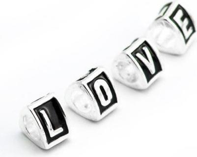 Produktbild Hermex LOVE Beads Perle für Armband - Silbrig (Silber 925)