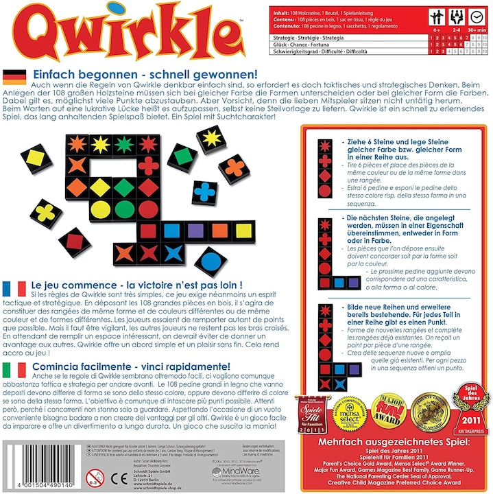 Produktbild Schmidt Spiele Qwirkle (Deutsch, Französisch, Italienisch)