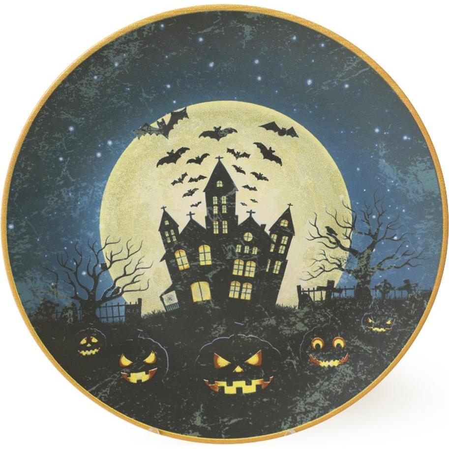 Hermia Sia Halloween 26 x 26 x 10 cm Matte White, Teller, Weiss