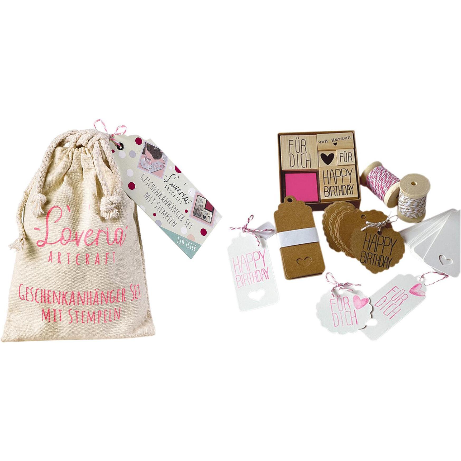 Loveria Artcraft, Mal Zubehör, Geschenkanhänger Set 'Loveria'