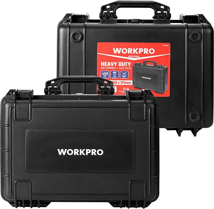 Actual product image Workpro Waterproof anti-shock suitcase 46,5 x 36 x 17,5 cm (2 pieces)