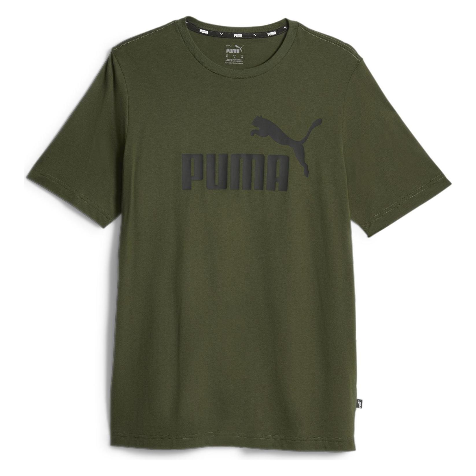 Puma, Herren, Sportshirt, Ess Logo Tee (s) (S), Grün, S