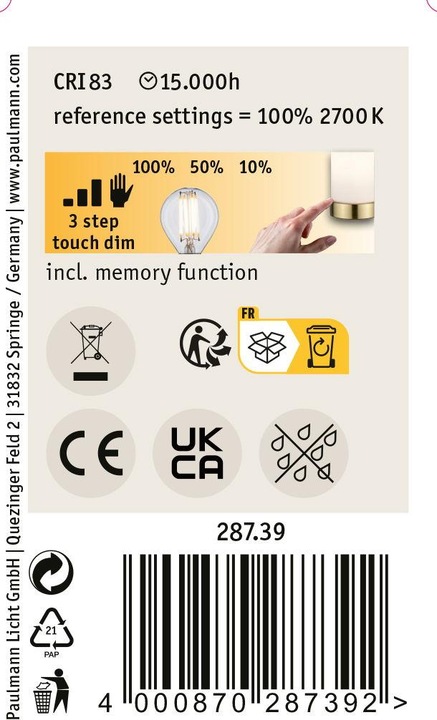 Actual product image Paulmann Drop (E14, 5 W, 432 lm, 1 x, F)