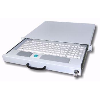 Aixcase Keyboarddrawer 1H Emty Beige, Netzwerk Switch, Weiss