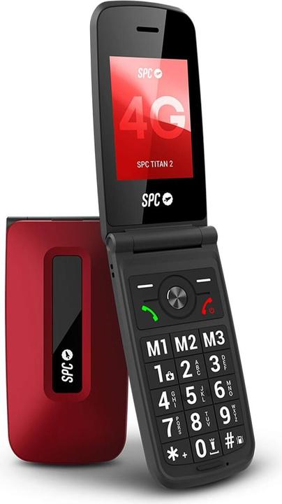 SPC Mobiltelefon TITAN 2 4G 128 GB Rot (2.40")