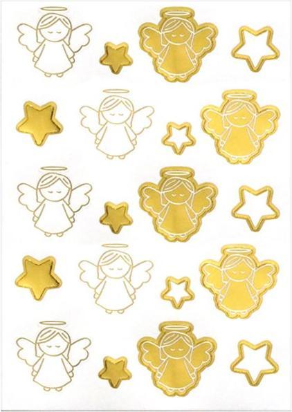 Artoz Adesivi angeli e stelle oro