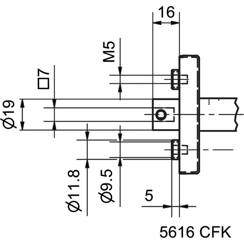 Thumbnail - Glutz, Türgriff + Fenstergriff, Fenstergriffe 5057/5616 CF Thun (Türgriff)
