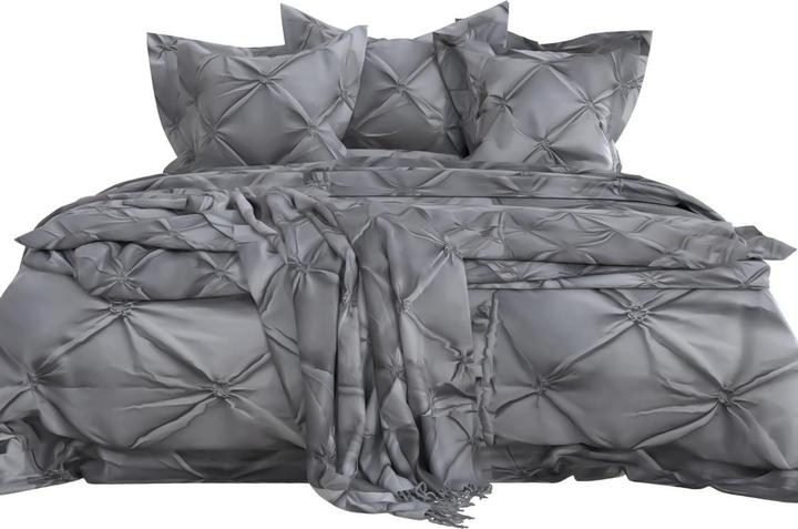 Produktbild Intirilife Bettbezug Kissenbezug in GRAU (Duvetbezug, 135 x 200 cm)