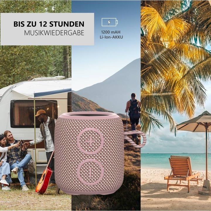 Immagine prodotto Mobile Beat PBS 1200 Bluetooth® Lautsprecher Rose (12 h, Batteria)