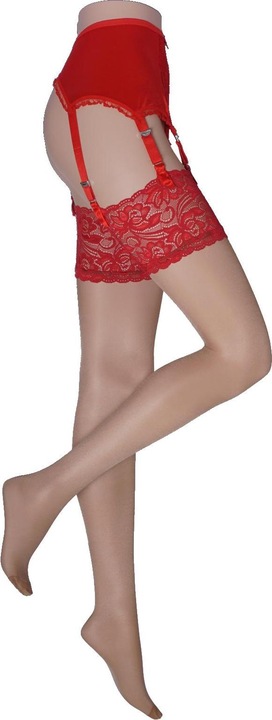 Immagine prodotto Levee Satin Sheers Calze da reggicalze, colore 603 rosso-pelle, taglia 44-46 (20 DEN, 44 - 46)