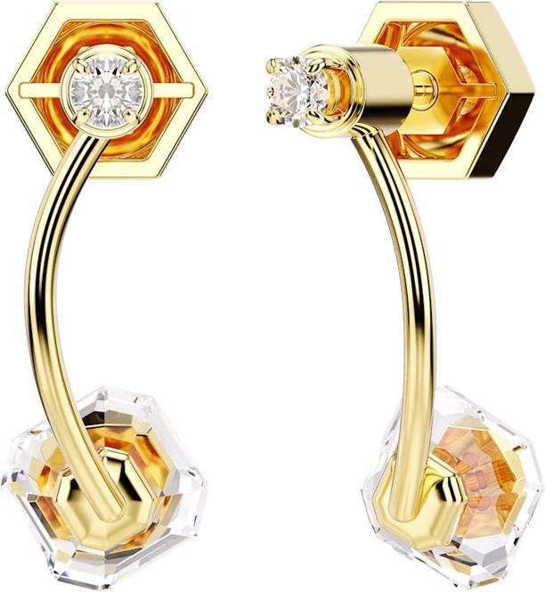 Produktbild Swarovski Numina Ohrring Jackets Verschiedene Schliffe Weiss Gold (Swarovski Metall)