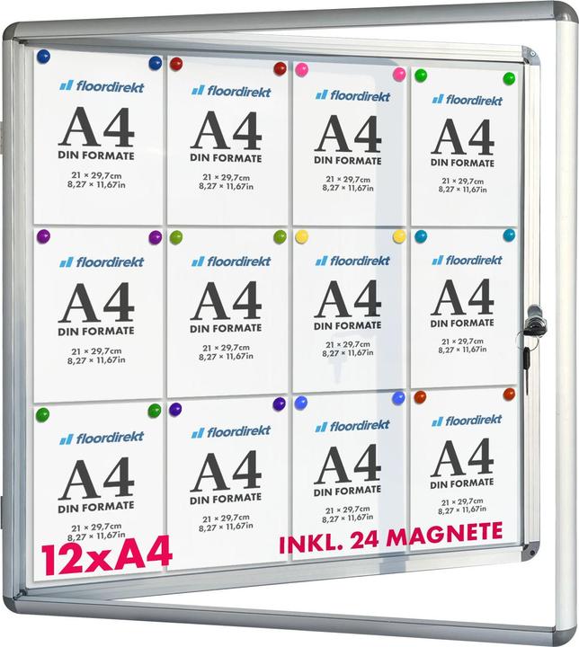 Produktbild Master of Boards Schaukasten PremiumMaster of Boards, AcrylglasTür, Für 12 x A4