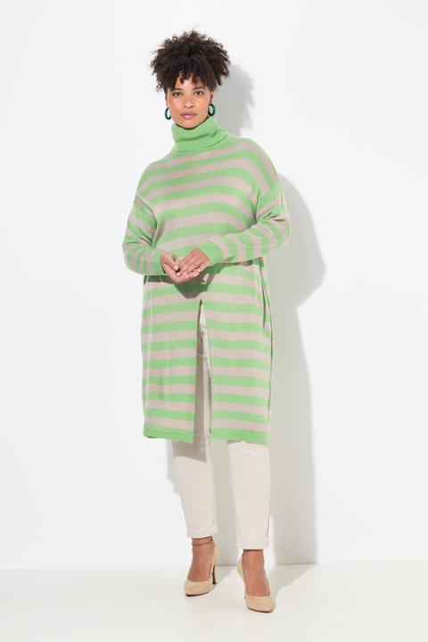 Produktbild Miamoda Long-Pullover, A-Linie, Ringel, Saumschlitz (46, 48)