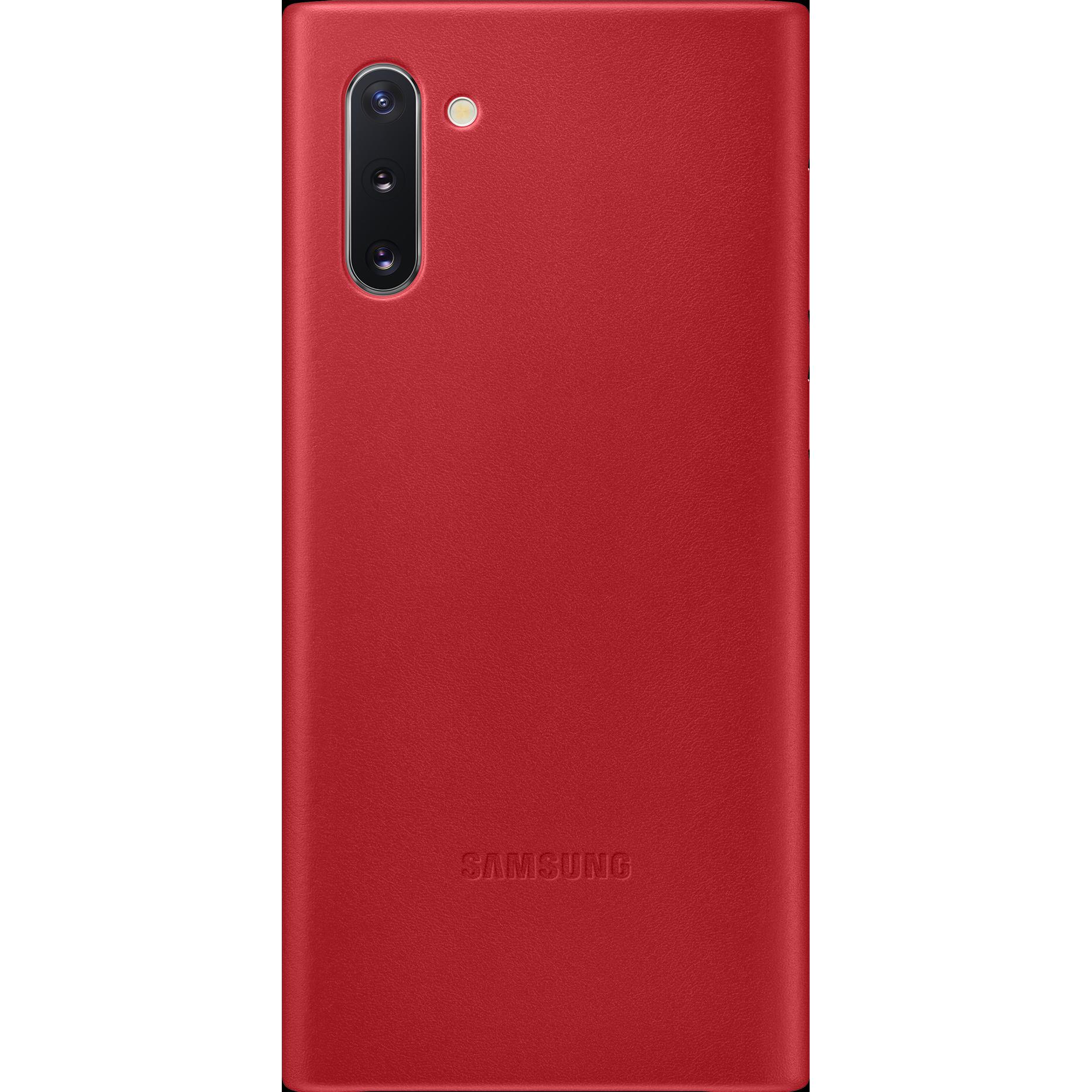 Samsung Leather Cover (Samsung Galaxy Note 10), Smartphone Hülle, Rot