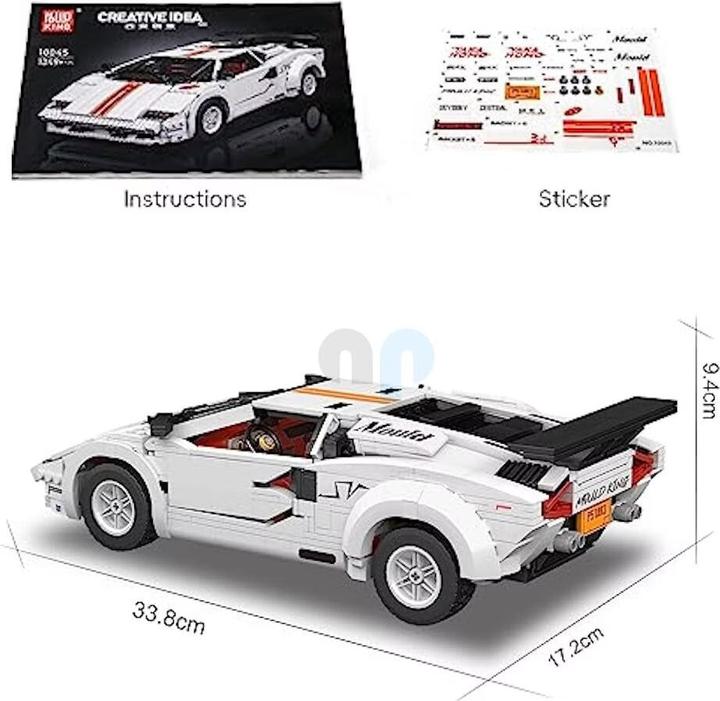 Produktbild Mould King Weisser Italienischer Sportwagen