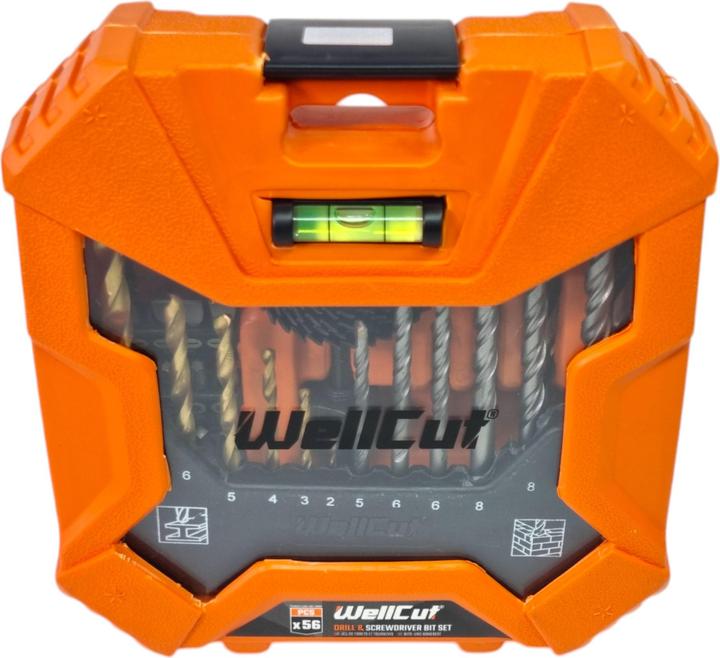 Actual product image Wellcut 56-piece bit and drill bit set ( WC-DB56 ) PH / PZ / HEX / Schiltz / TX / Robertson metal /