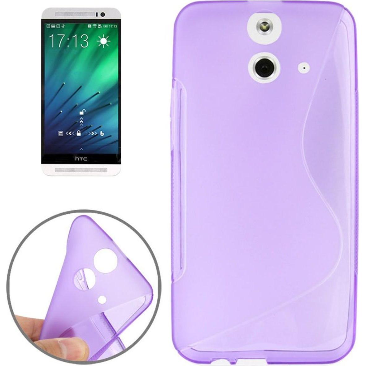 König Design Handyhülle TPU Schutzhülle für HTC One E8 Lila / Violett (HTC One E8), Smartphone Hülle, Violett