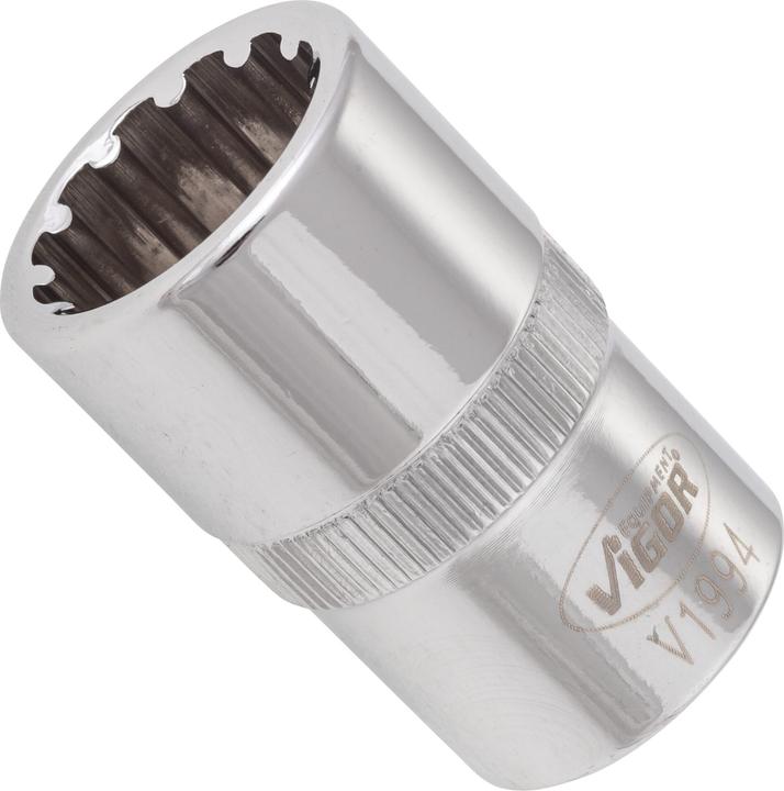 Produktbild Vigor Multiprofil Steckschlüsseleinsatz ∙ V1994 ∙ Vierkant12,5 mm (1/2 Zoll) ∙ Multiprofil ∙ 16 mm (16 mm)