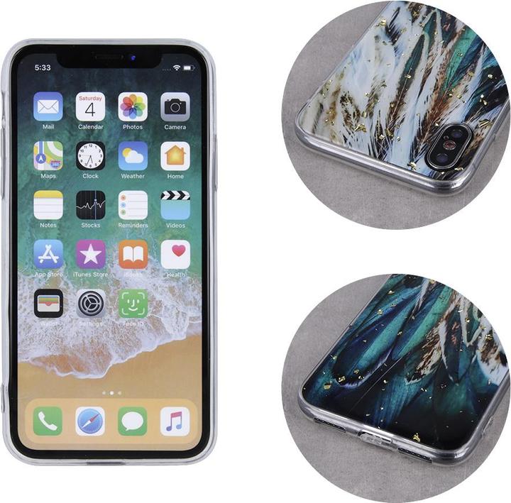 Produktbild OEM Gold Glam Hülle für Samsung Galaxy A35 5G Federn (Samsung Galaxy A35)
