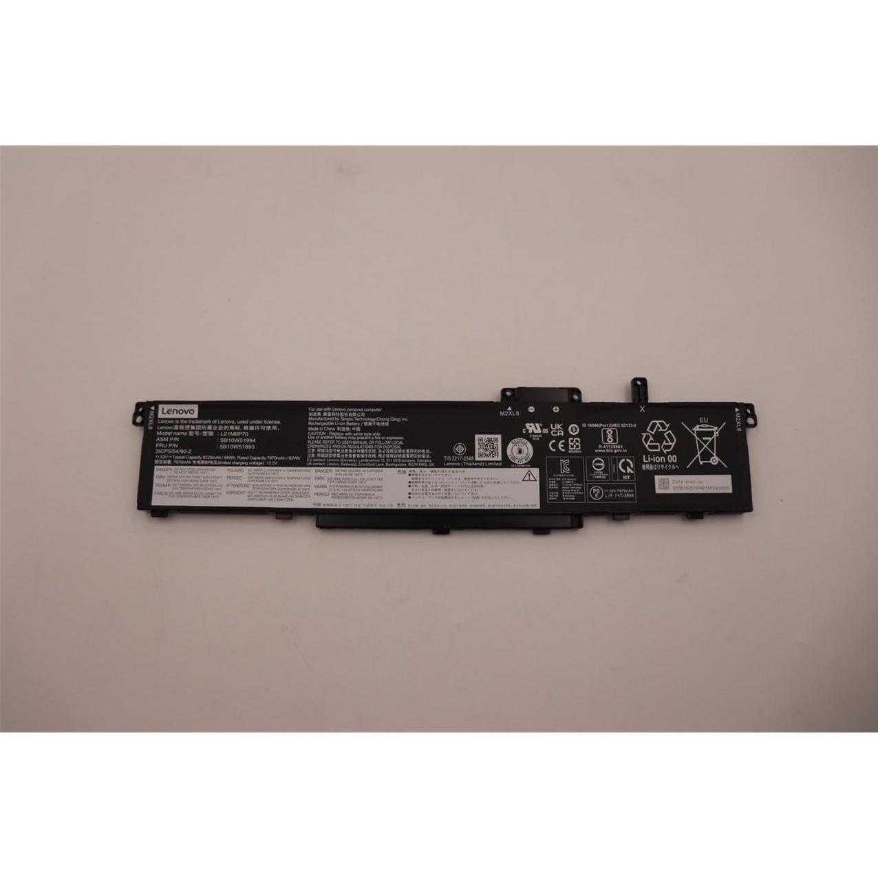 Lenovo BATTERY Internal, 6c, 94Wh (6 Zellen), Notebook Akku