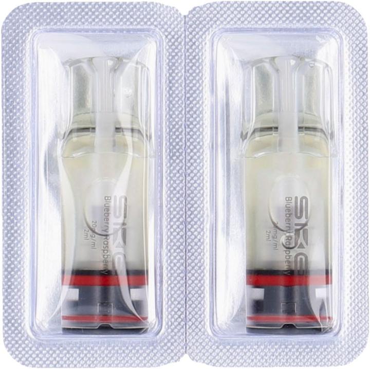Immagine prodotto SKE Crystal Plus Blueberry Raspberry- E-Pod-Nachfüllung - 2 Stk. à 2 ml (Lampone, Mirtillo)