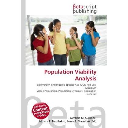 Population Viability Analysis, Fachbücher von Lambert M. Surhone, Miriam T. Timpledon, Susan F. Marseken