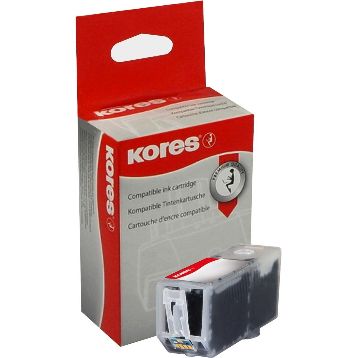 Kores, Druckerpatrone, Tinte kompatibel schwarz Orig.Nr. PGI-525BKKOR (BK)