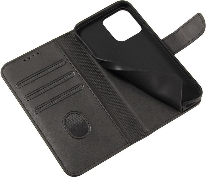 Produktbild Hurtel Magnethülle mit Klappe und Geldbörse für Samsung S23 FE – schwarz (Samsung Galaxy S23 FE)