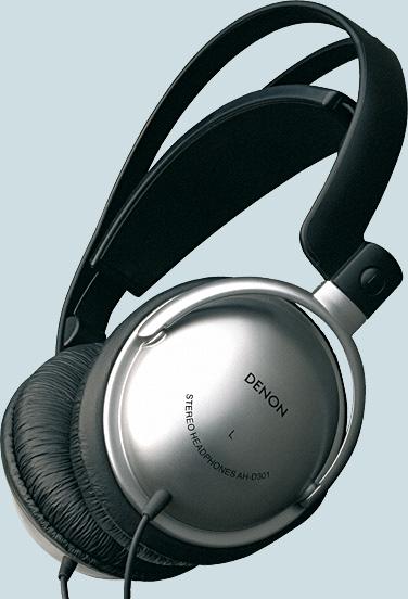 Denon AH-D301, closed stereo headphones, silver