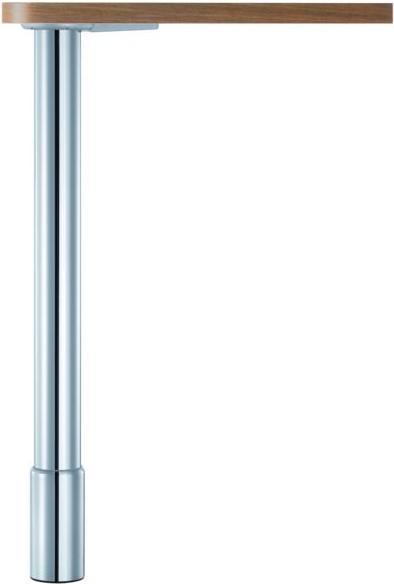 Pied de table Ø 60mm aspect inox