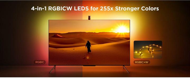 Image du produit Govee Rétroéclairage TV (Blanc chaud, RGBIC, 360 cm, Intérieur)