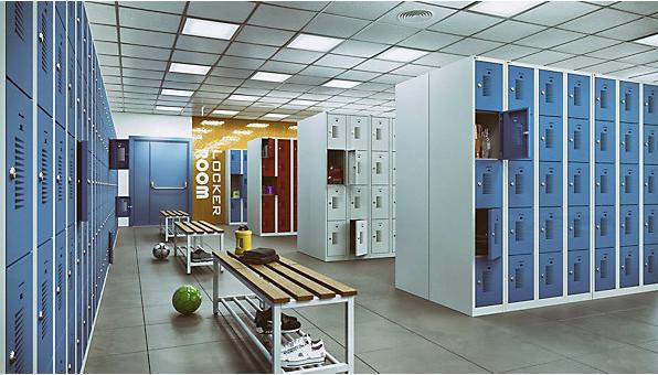 Actual product image eurokraft basic Locker cabinet with cylinder lock (80 cm, 180 cm)