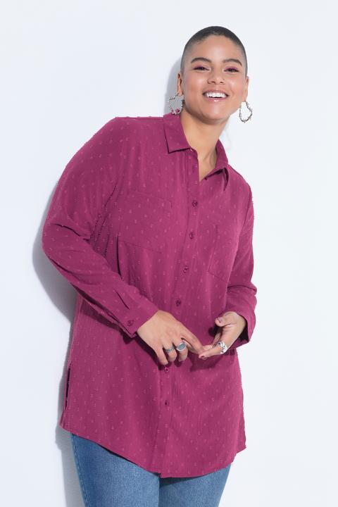 Produktbild Studio Untold Hemdbluse, Straight Shape, Dot-Struktur, Langarm (54, 56)