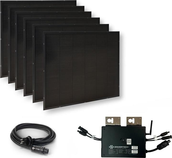 Actual product image Autosolar Balkonkraftwerk mit Panels in schwarz (1200 W)