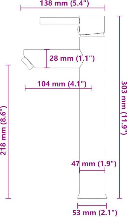 Actual product image vidaXL Waschbecken (420 mm, 420 mm)