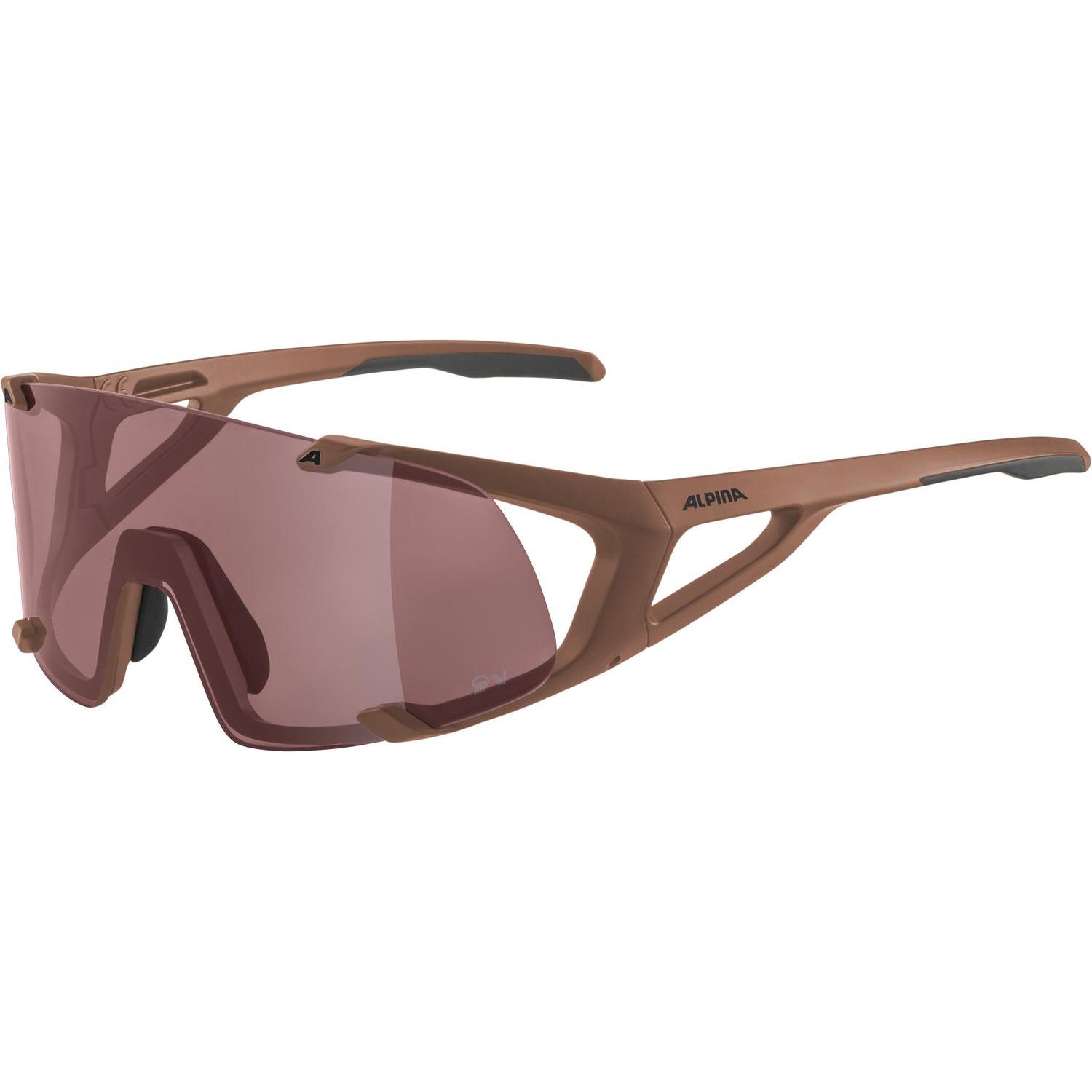 ALPINA SPORTS, Unisex, Sportbrille, Hawkeye Q-Lite (Red Matt, Mirror Red), Rot