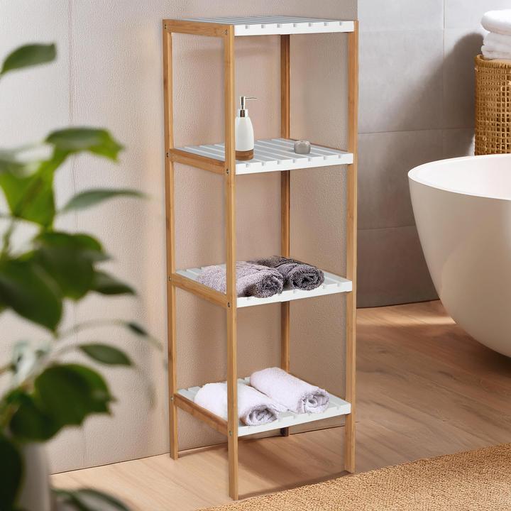 Image du produit MSV ETAGERE 4 NIVEAUX BAMBOU ET MDF 34X33X110 (33 x 34 x 110 cm)