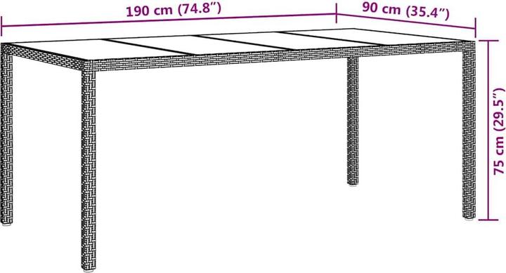 Produktbild vidaXL Gartentisch