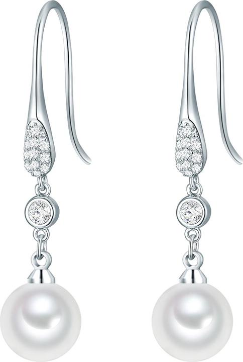 Produktbild Lulu & Jane Damen Messing Glas Muschelkernperle silber - 29641 (Messing)