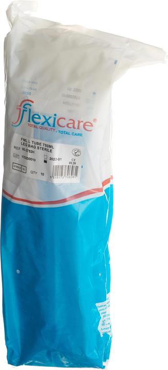 Produktbild Flexicare Urinbeutel 750ml 30cm Ablauf Rücklaufventil (10 Stk)