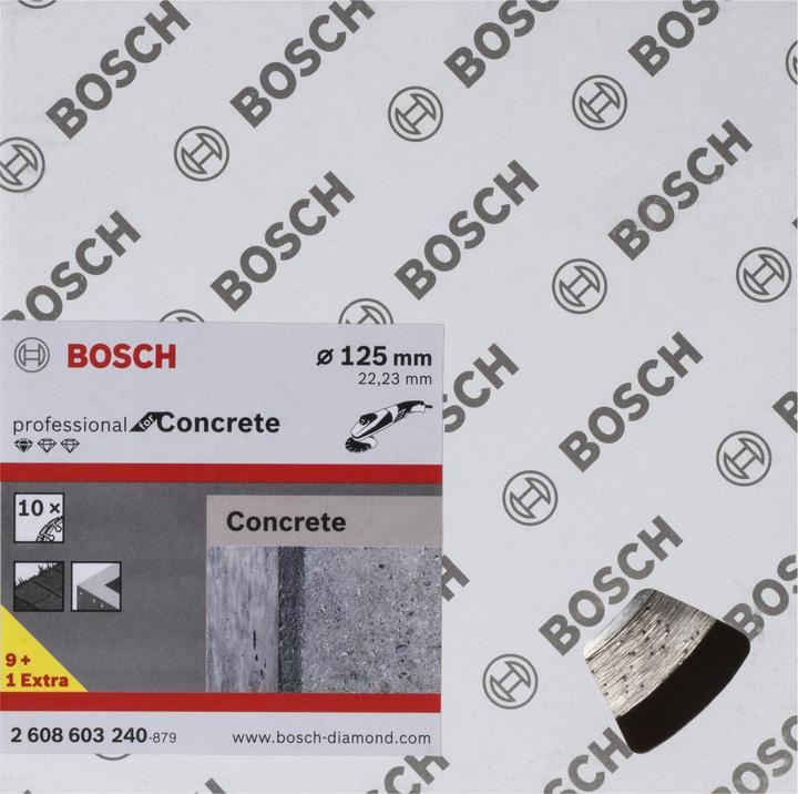Produktbild Bosch Professional Zubehör Diamanttrennscheibe Standard for Concrete, 125 x 22,23 x 1,6 x 10 mm, 10er-Pack