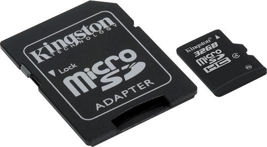 Image du produit Kingston microSDHC 32 Go classe 4 (32 Go, microSDHC)
