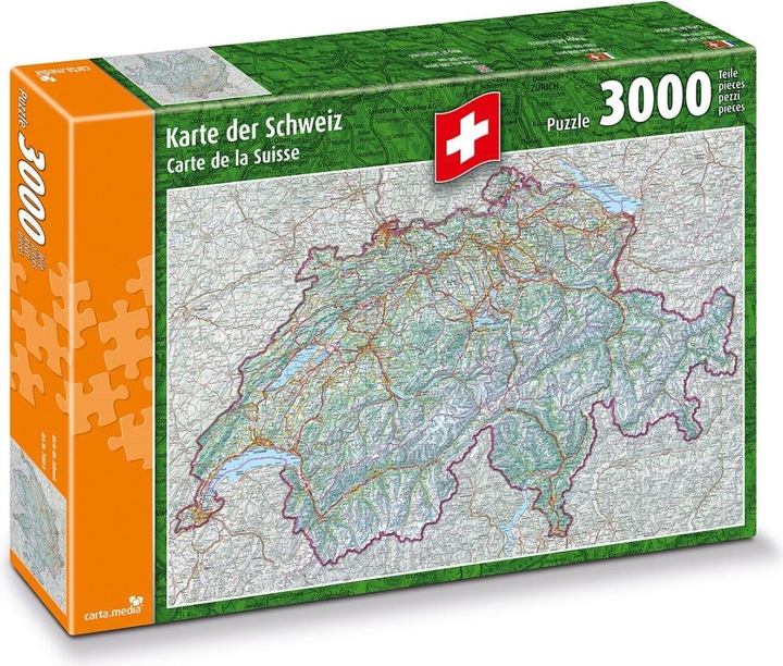 Actual product image Map of Switzerland (3000 pieces)
