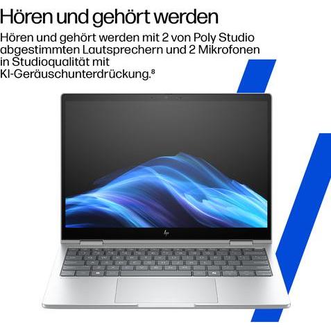 HP EliteBook 8 Flip G1i (13.30", 1000.00 GB, 32 GB, DE, Intel Core Ultra 7 255U), Notebook, Silber