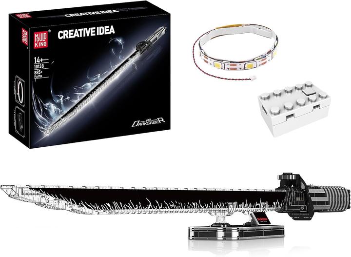Actual product image Mould King Technik: Dunkelschwert Darksaber mit Beleuchtung