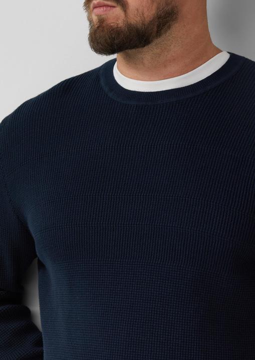 Produktbild s.Oliver Strickpullover Strukturmix-Pullover aus reiner Baumwolle (XXL)