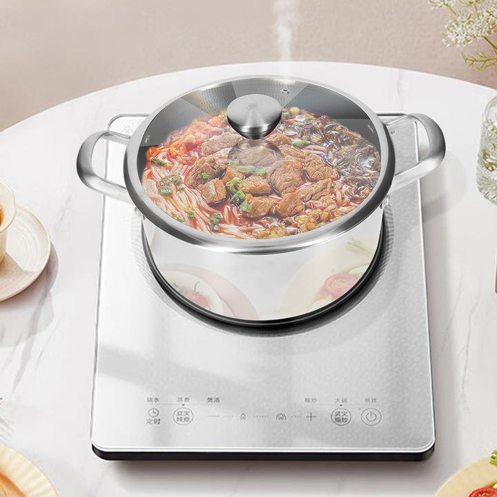 Actual product image Cheffinger Kochset Inox Premium 10-teilig (28 cm, Pan set + pot set, Stainless steel)