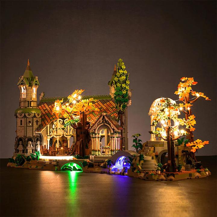 BrickBling Set de lumière LED pour LEGO Le Seigneur des Anneaux : Fondcombe (10316) incl. télécommande
